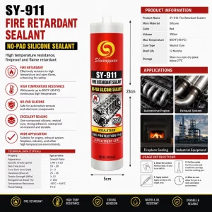 High Viscosity Fire Resistant Adhesive Flame Retardant Sealant for Metal Plastic Bonding