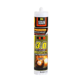 Fireproof Flame-Retardant High-Temperature 850° 310ml Black Silicone Sealant