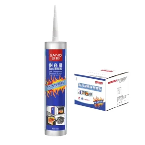 Fireproof Neutral Silicone Sealant 300ml High Temperature Fire Retardant Adhesive for Glass