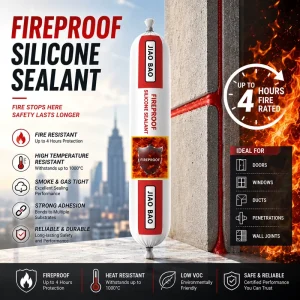 Fireproof Silicone Glue High Temperature Furnace Sealing Sealant for Construction Use Pu Sealant 600ml