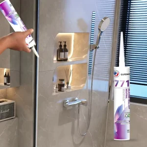 Flexible Acetic Silicone Sealant Transparent Caulk for Toilet and Shower Room Sealing