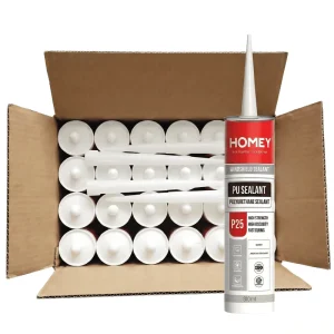 For P25 Moisture Cure Black Polyurethane Windshield Sealant for Construction Auto Glass Replacement Car Body Structural