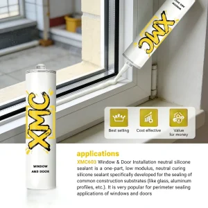 Free Sample XMC603 Neutral Cure Silicone Sealant Crack Resistant Weatherproof Adhesive for Window and Door Sealing