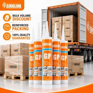 Free Samples White Translucent Black Construction Caulking Use SINOLINK General Purpose Silicone Sealant For Woodworking Packing