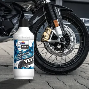 Fully Synthetic Tire Sealant Fast-Acting Puncture Repair Liquid for Motorcycle, Bicycle, and Car Tubeless Tires
