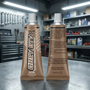 Grey RTV Silicone Car Gasket Maker, High-Temperature Resistant to Engine Oil and Water, 20-50 Shore Hardness, 24 Hours
