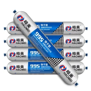 HAOMEI 750g Factory Direct Mildew Proof Sturdy Waterproof Neutral Silicone Sealant Glue One Component CE Certified for Bathroom