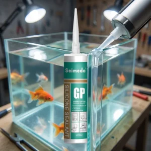 HAOMEI GP Clear Silicone Fish Tank Caulk Waterproof UV Cured Sealant Glue 300ml 500ml High Quality Weather Woodworking