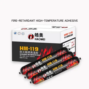 HAOMEI High Elastic FV 0 Fire Rated Neutral Silicone Sealant High Temperature Resistant Flame Retardant Fireproof Construction