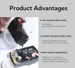 HY484 Two-Part Epoxy AB Glue Electronic Component Sealant Potting Adhesive for Transformer and PCB Board Sealing