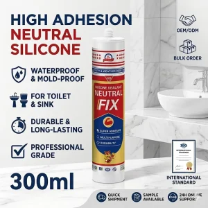 High-Adhesion Neutral One-Component White Silicone Sealant for Toilet and Sink Installation