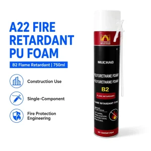 High Expansion A22 750ML Fast Curing Flame Retardant Single Component Polyurethane Foam Sealant for Construction Fire