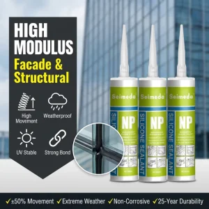 High Modulus Neutral Silicone Sealant, Construction Grade, Weatherproof, for Facade Glazing and Structural Sealing