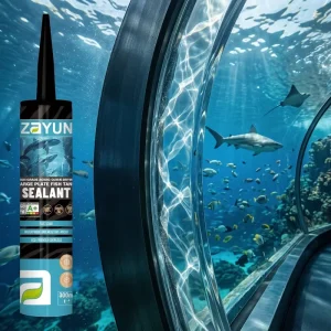 High-Strength Acidic Fish Tank Silicone Sealant, Fast-Curing Glue for Large Aquarium Glass Joints