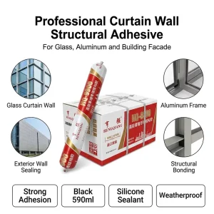 High-Strength Silicone Structural Sealant for Glass Curtain Wall Aluminum Frame Construction
