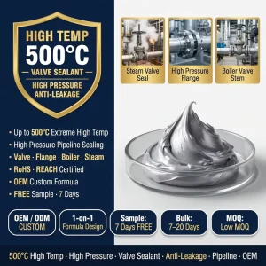 High Temp 500C Valve Sealant Grease High Pressure Steam Boiler Flange Pipeline Anti Leakage Anti Seize OEM Custom Factory