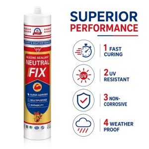 High Temp Silicone Sealant for Insulating Glass Waterproof Weather Resistant Glass Curtain Wall Construction Adhesive