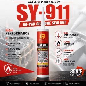 High Temperature Flame Retardant Construction Strong Elasticity Waterproof RTV Silicone Sealant for Woodworking Transportation