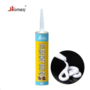 Homey OEM Fast Dry White Nail Free Glue Strong Adhesion Silicone Sealant for Construction 300ml
