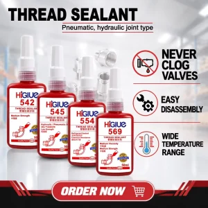 Hydraulic Anaerobic Thread Sealant Pneumatic Metal Pipe Thread Sealing Glue 50ml 250ml to Prevent Loosening and Leakage