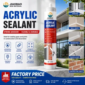 Indoor Outdoor Acrylic Sealant Caulk for Construction Wall Joint and Crack Sealing