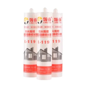 Industrial Pipe Joint LINGTAI L119 Fireproof Silicone Sealant FV 0 Zero Fire Grade High Temperature Resistant Sealing Glue