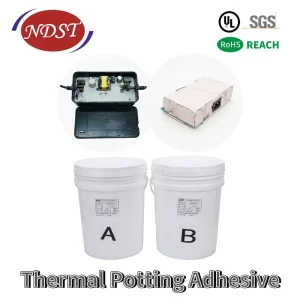 Industrial White Silicone Double-Component Thermal Conductive Paste Adhesive Sealant, 1kg, Weatherproof