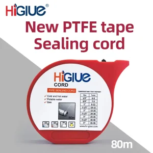 Instant Cure Nylon PTFE Tape 55 Coated Pipe Thread Sealing Cord 80m for Natural Gas and Potable Water Leak Fix