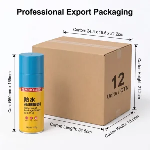 Instant Stop-Leak Waterproof Bitumen Spray Coating for Roof Repair, 4 Colors