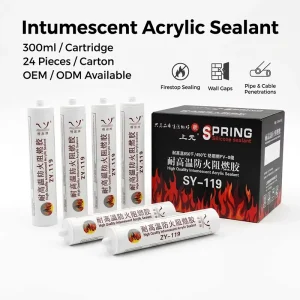 Intumescent Acrylic Firestop Sealant for Construction Partition Joints, Door Frames, and Building Connections