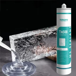 Invisible-Bonding MS Polymer Adhesive Sealant, Neutral-Cure, Crystal-Clear, Elastic