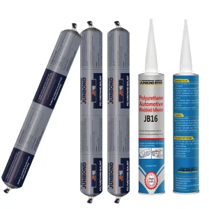 JB16 One-Component Polyurethane Sealant for Car Windshield and Glass Black PU Adhesive for Transportation Use