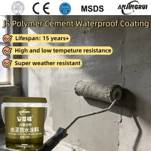 JS Polymer Cement Waterproof Coating for Basement Building Walls and Floors Acrylic Sealant
