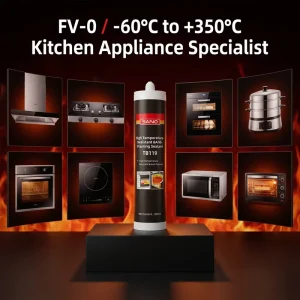 Kitchen Appliance High Temperature Silicone Sealant Flame Retardant Construction Use for Oven Cooker Microwave Sealing