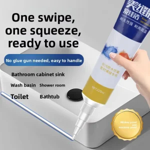 Kitchen & Bathroom Anti Mold Polymer Sealant Tile Adhesive Grout & Structural Waterproof Glass Strip Toilet Edge Sealant