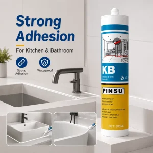 Kitchen Bathroom Mildew Resistant Waterproof Glass Glue Neutral Transparent Sealant White