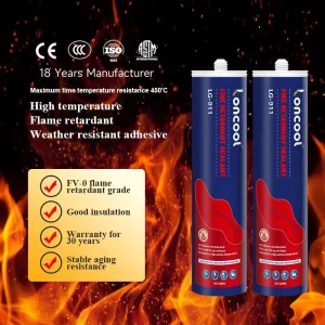 LONCOOL Fire Retardant Sealant Intumescent Fireproof Caulk for Wall Floor Cable Pipe Gap Filling Construction Fire Protection