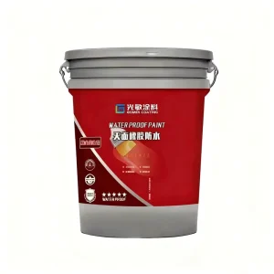 Liquid Acrylic Elastic Waterproof Building Roof Coating 2 mm Thickness 70% Solids Brush Application