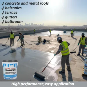 Liquid Rubber Crack Sealant Waterproof Coating for Concrete Roofs