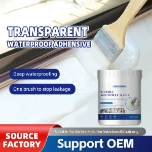 Liquid Transparent Waterproof Coating Roof and Wall Leak Proof Sealant for Bathrooms Exterior Walls