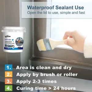 Liquid Waterproof Sealant Indoor Outdoor Water-Based Transparent Waterproof Coating for Roofs Bathroom Walls and Leakage Sealing