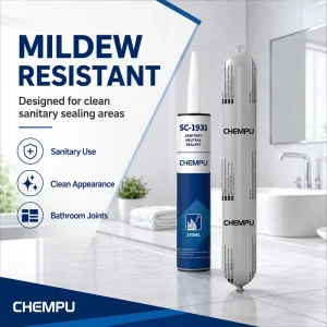 Low-Odor Acetic Silicone Sealant for Glass and Door Sealing, Anti-Leak, Grey