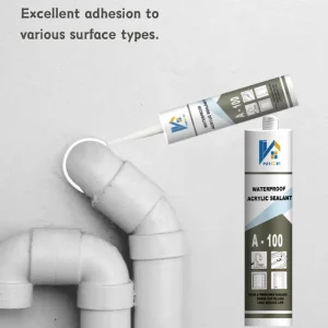 Low VOC White Painter’s Caulking Compound, Latex Caulk Acrylic Sealant for Window Casings, Baseboards, and Wainscoting