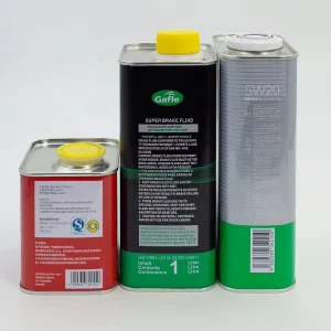Lubricating Oil Tin Container Metal Canister 1 Liter Tin Cans with Lids