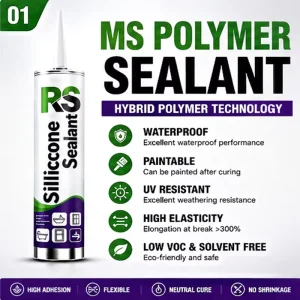MS Polymer Sealant Waterproof Paintable Hybrid Polymer Adhesive for Building Construction