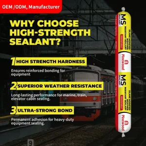 MS Silane-Modified Structural Sealant, 3.0 MPa, Weather-Resistant, for Automotive, Train and Marine Bonding