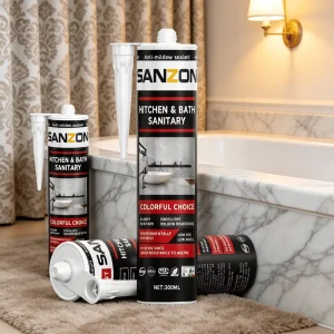 Mildew-Proof Silicone Sealant for Bathrooms and Kitchens, Waterproof, Flexible and Hygienic