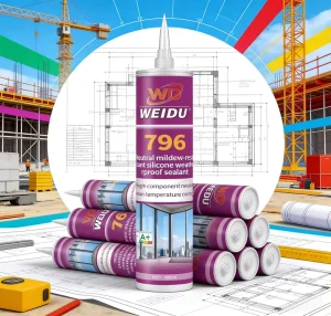 Mildew Resistant Acrylic Silicone Weidu Sealant Bathroom Kitchen Waterproof Adhesive for Construction Woodworking Packing Use