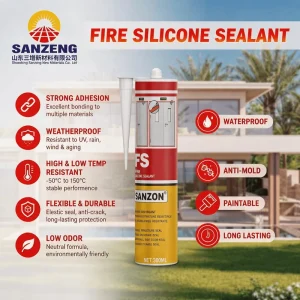 Multi Purpose Fire Resistant Sealant Adhesive and Caulking Product for Construction and Industrial Use