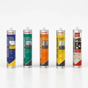 Neutral Acetic Silicone Sealant Clear Weatherproof for Glass and Aluminum Structural Bonding